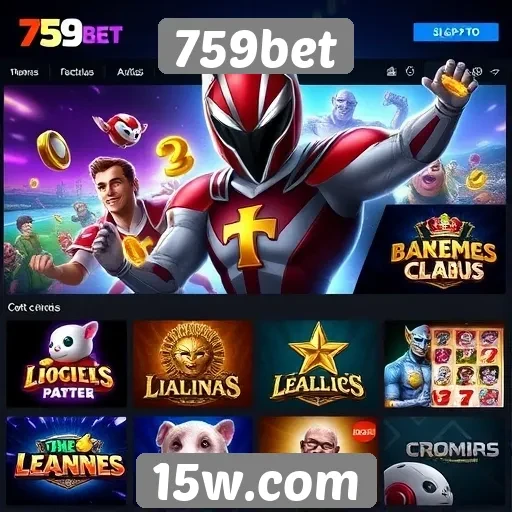Variedade de jogos disponíveis na plataforma 759bet